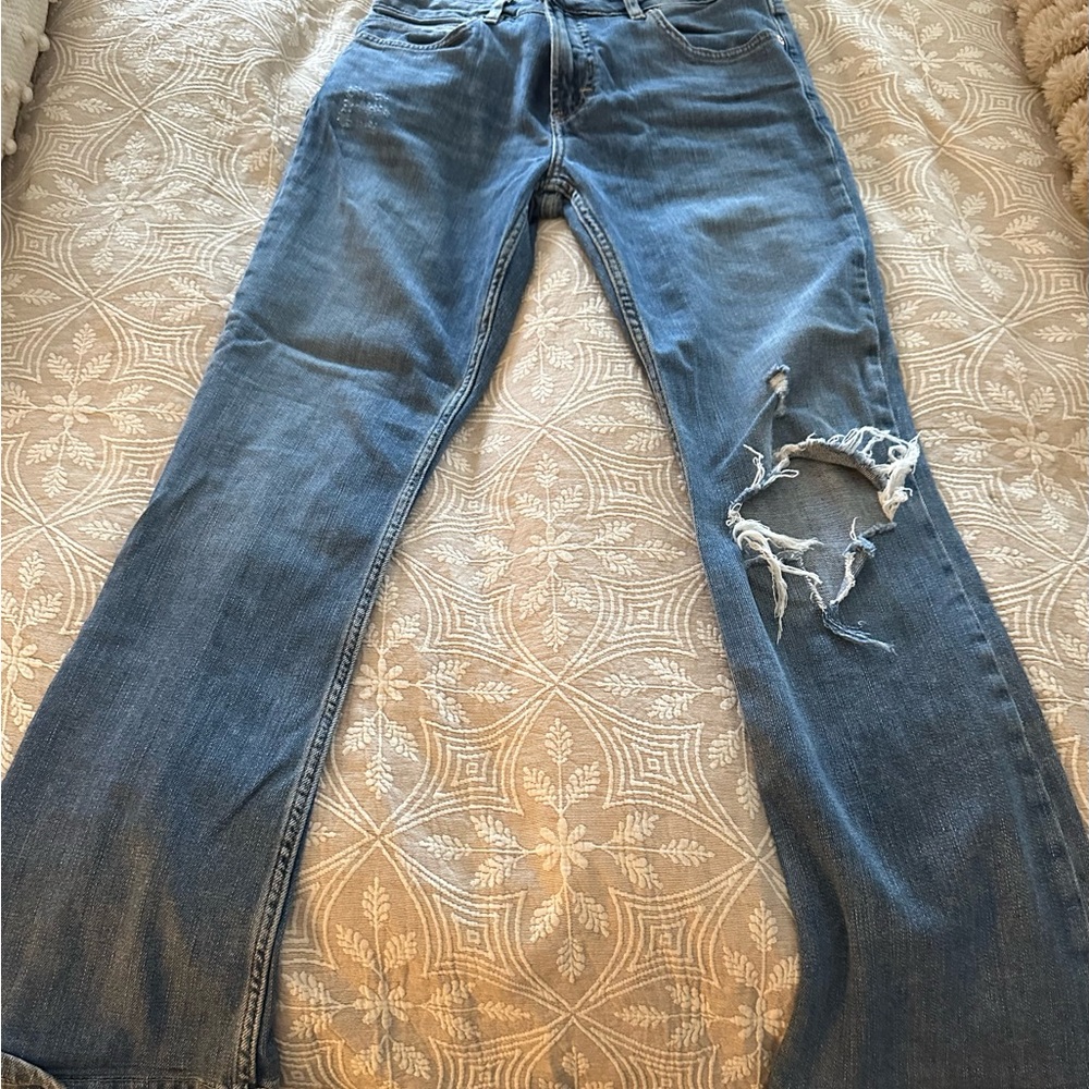 Free People Distressed Blue Women's Jeans